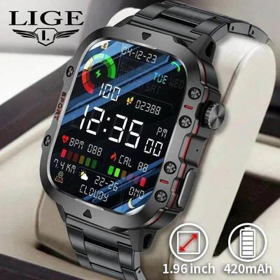 2025 Rugged Military Smart Watch Men Outdoor Watches lP68 Wa