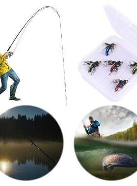 5pcs Bead Head Fast Fly Fishing Flies Artificial Insect