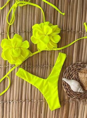 Three point three-dimensional bikini women三点式立体化比基尼