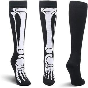 Stretch Halloween socks compression sports skull
