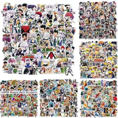 100pcs Cartoon Anime NARUTO Dragon Ball Kids Stickers
