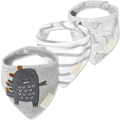 3pcs Organic Cotton Baby Scarf Muslin Burp Cloth Bandana Bib