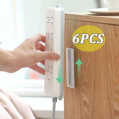 Wall-Mounted Holder Punch-Free Plug Fixer Self-Adhesi