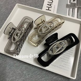 高级小众ins气质简约复古方形新抓夹时髦高颜值发夹后脑勺鲨鱼夹