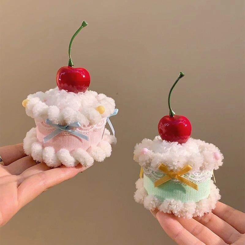 甜甜纸杯蛋糕~可爱樱桃发夹生日帽子头饰Lolita小礼帽拍照氛围感