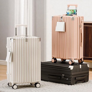平湖行李箱2025新款24寸万向轮多功能大容量抗摔耐用拉链拉杆箱