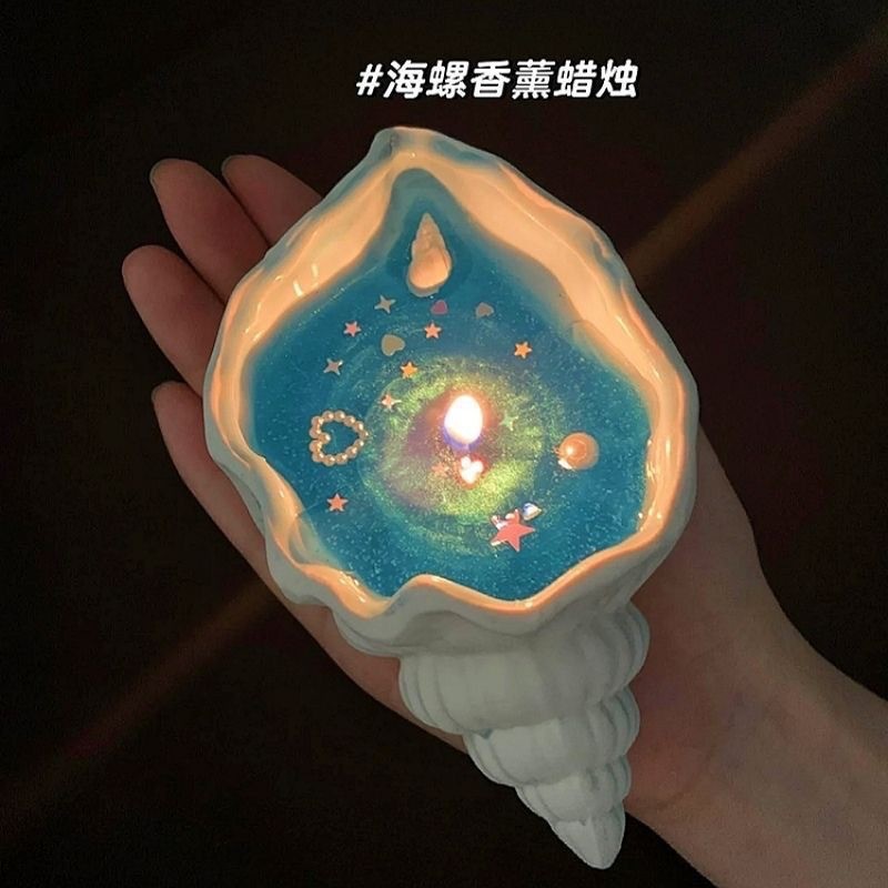 jishe海螺香薰果冻蜡烛家用摆件植物精油香氛除臭室内伴手礼