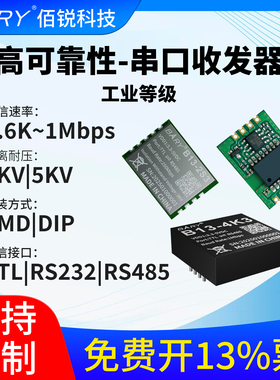 佰锐:UART串口通讯模块TTL|RS232|RS485|CAN-BUS OPEN隔离收发器