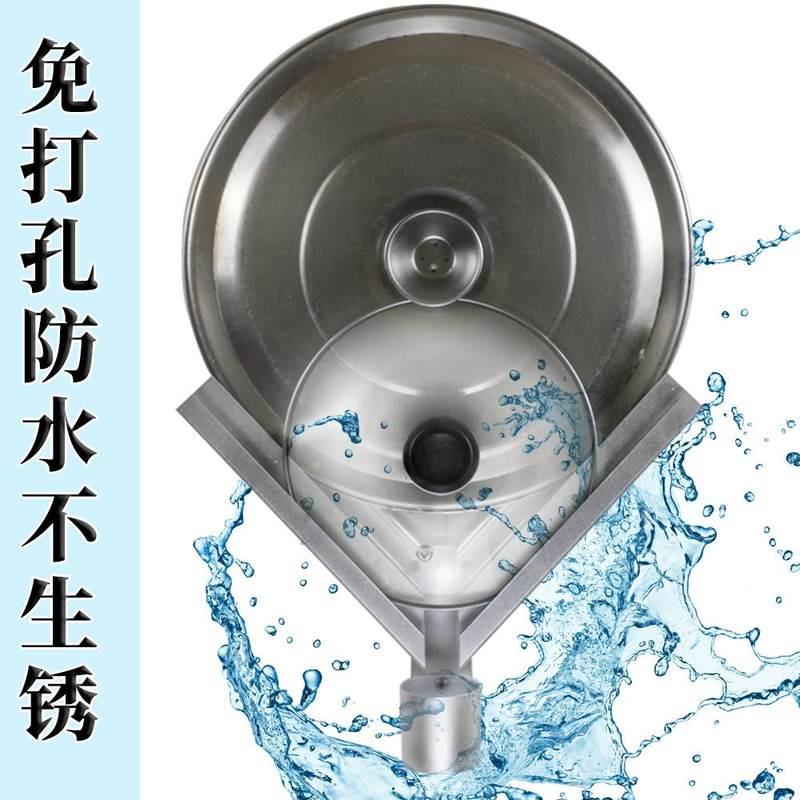 V型大锅盖架子免打孔壁挂式厨房太空铝双层放置黑色器装锅盖支架