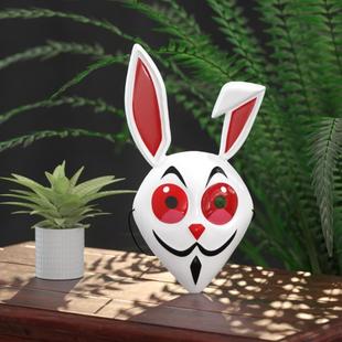 地铁跑酷弗兰克的兔子面具同款儿童成人男万圣节网红折耳朵