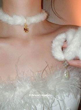 优雅链轻奢高级感珍珠项链花朵