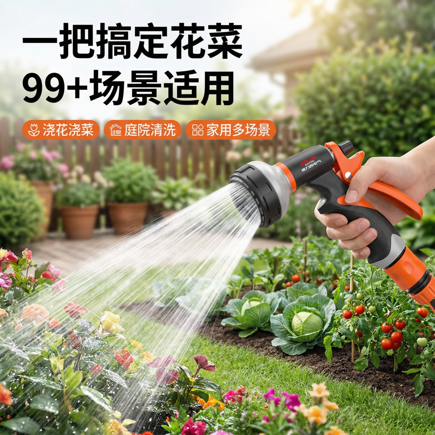 德力西家用花园浇花水枪