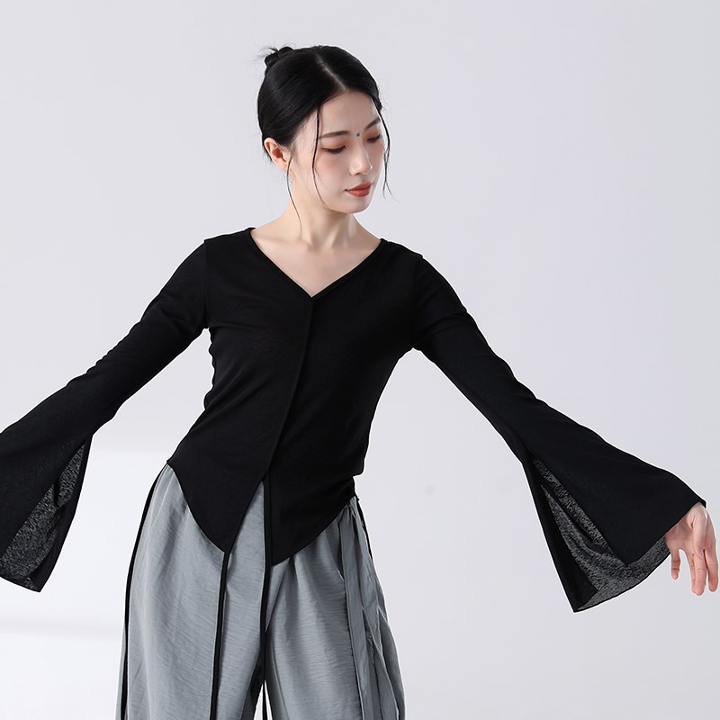 舞蹈服202g4新款练功服女舞蹈上衣现代舞古典舞成人中国舞秋冬套