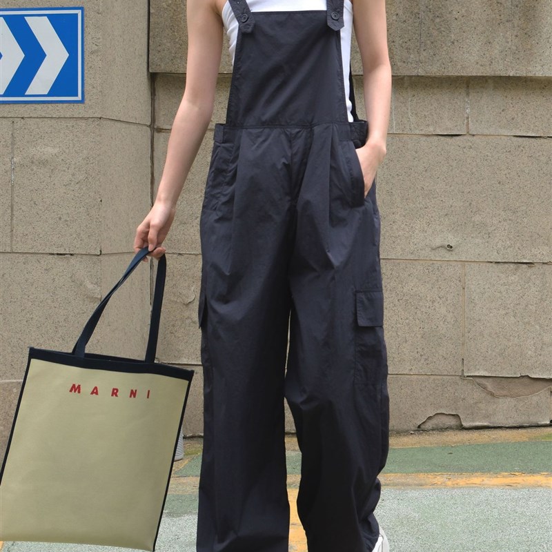 户外工装c阔腿背带裤夏季新款韩版宽松轻盈凉爽休闲长裤女