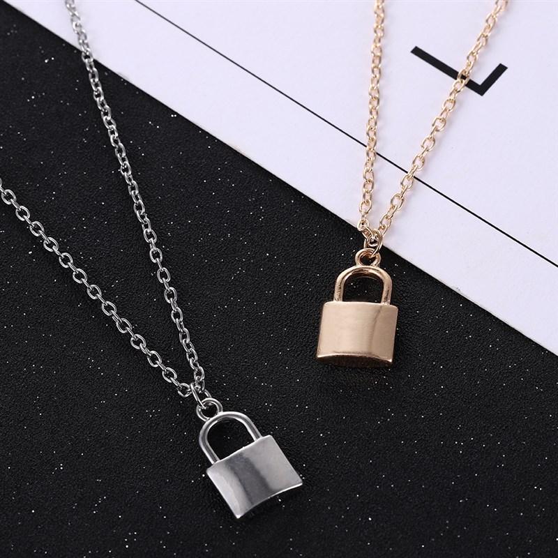 极速Hot Sale New Simples Fashion Metal Plating Lock Necklace