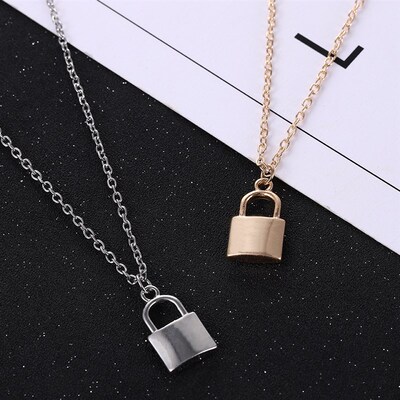 极速Hot Sale New Simples Fashion Metal Plating Lock Necklace