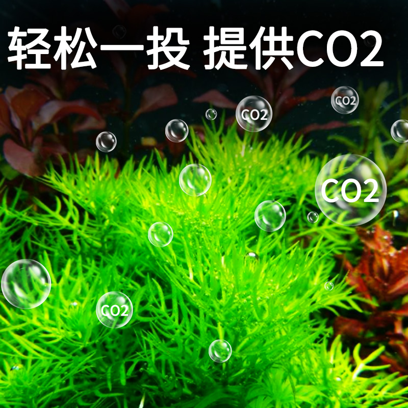 极速水草二氧化碳片缓释片鱼缸专用爆藻黄叶cLo2泡腾片co2发生器