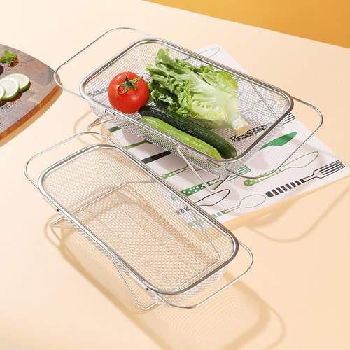 极速日式水槽沥水篮厨房洗水果洗碗池洗菜篮子不锈U钢可伸缩水池