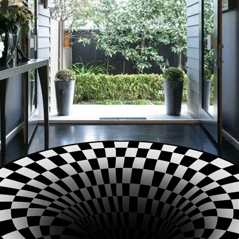 极速.Round Cairpet Nordic Ins Style Gradient Colorful Rug