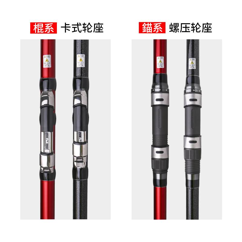 极速新全fuji4.2米s三节并继黑棍沙滩远投竿超硬岸抛竿海竿锚鱼杆