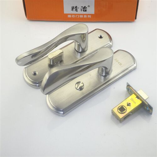 新品SJ74g1不锈钢 单舌锁 化妆室门锁 不带钥匙木门锁 孔距可