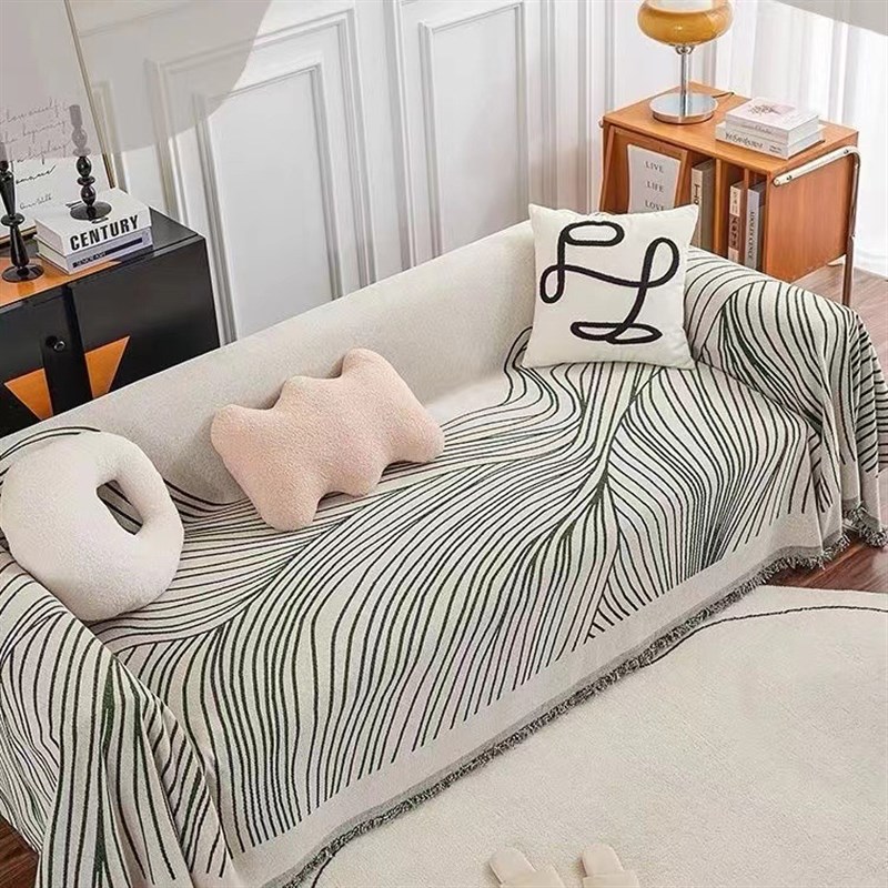 极速雪尼尔沙发巾四季通用沙发垫防滑简约防猫抓T双面可用全包全