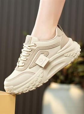极速【小个子】增高5CM秋季x新款百搭女鞋厚底休闲运动鞋ins潮时