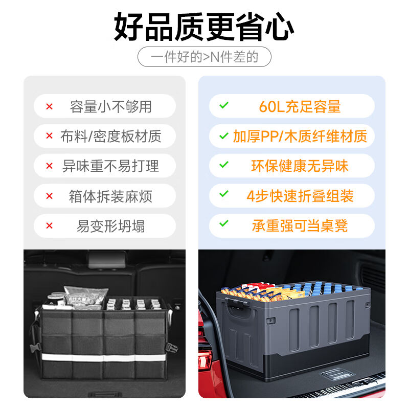 极速菱动力e后备箱收纳箱车载收纳收纳箱户外露营置物箱多功能折