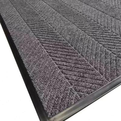 极速门垫门口地毯灰色条纹橡胶除B尘地垫订做酒店大堂进门脚垫黑