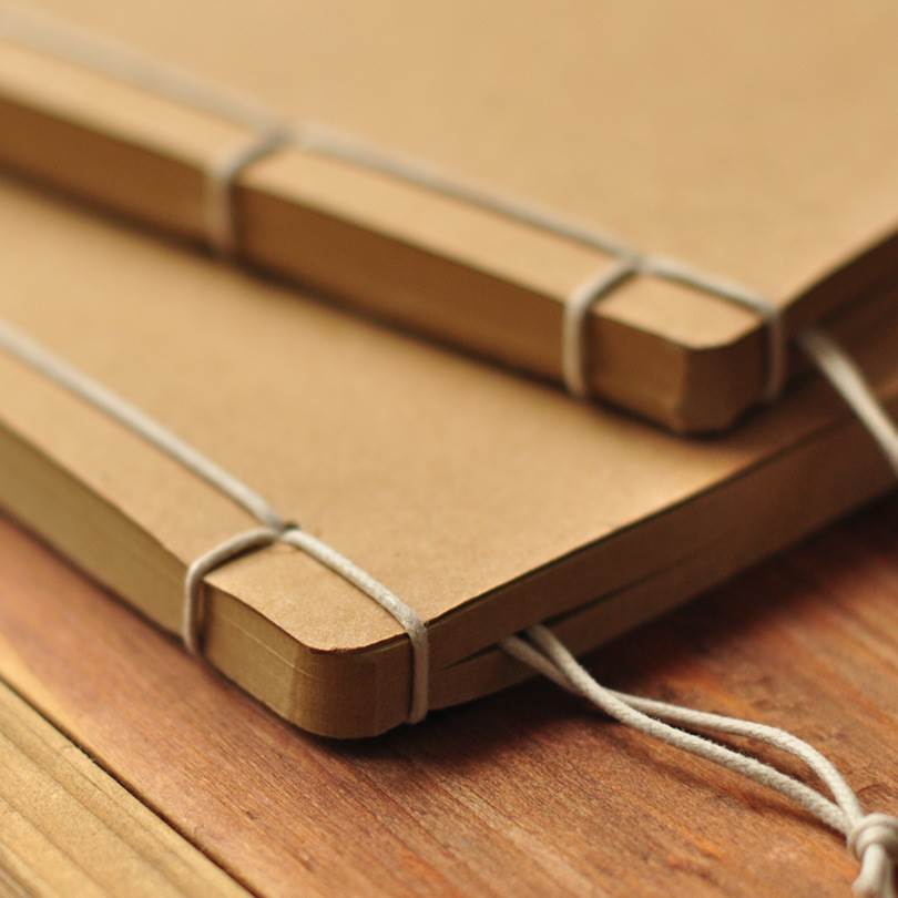 极速Otaku-复古手q工线装本 牛皮纸空白内芯仿古笔记本记事本素描