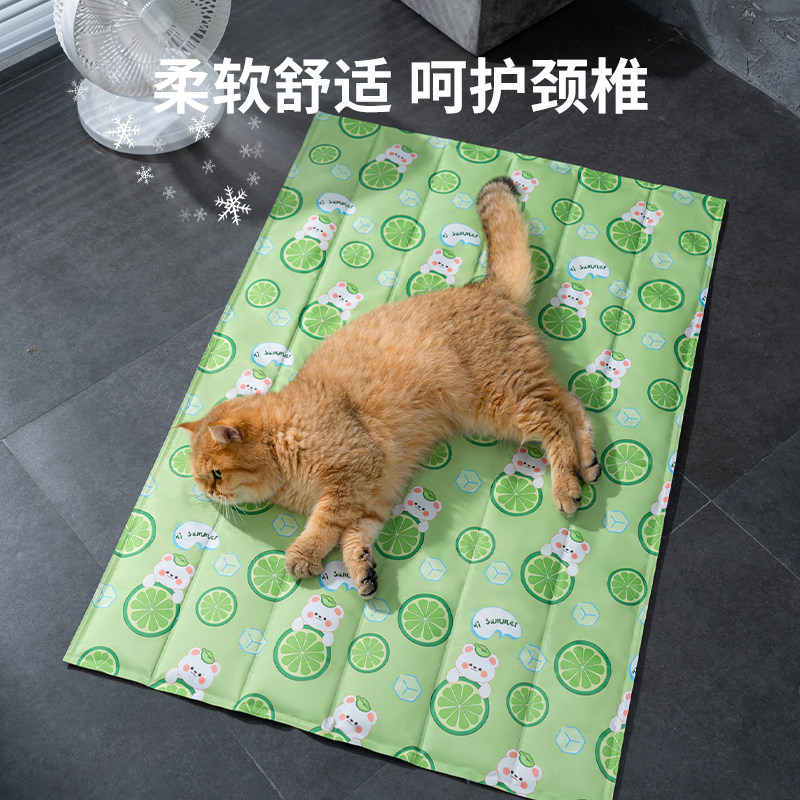 新品宠物冰垫凉席垫子猫咪夏天y凉垫猫咪冰床睡垫地垫降温用品夏