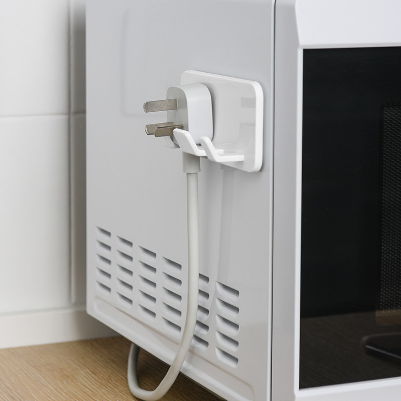 极速电器电源插头挂钩厨房无痕电线收纳挂架O创意免打孔强力粘贴