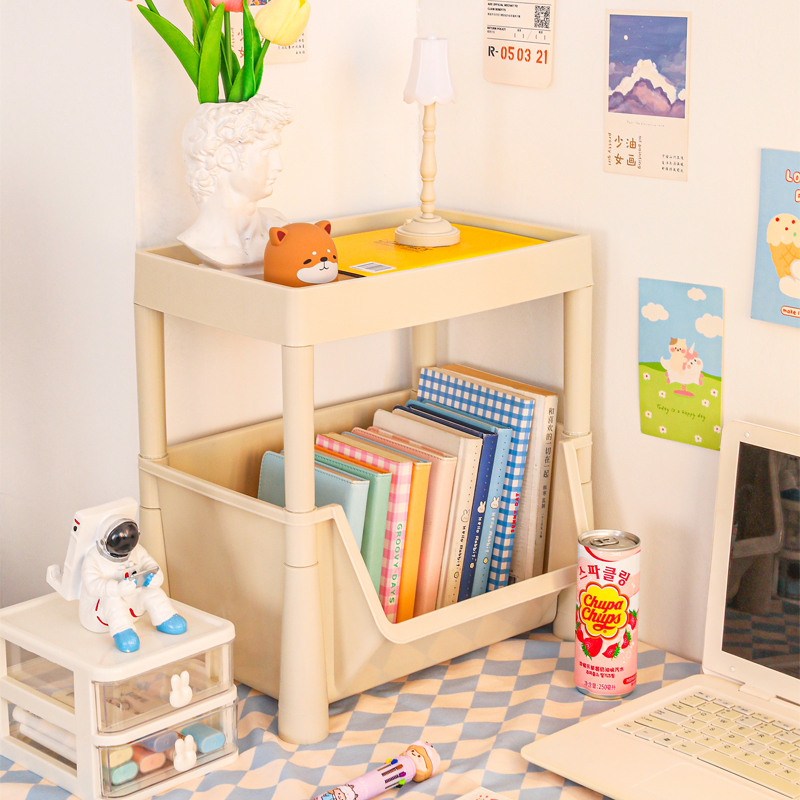 极速360度可移动旋转书架v落地置物架简易宿舍家用书柜儿童桌面收