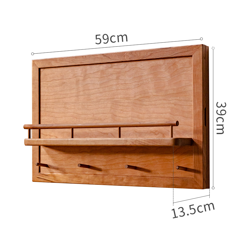 极速新品新品实木收纳竖版配电箱r装饰遮挡衣帽置S物架U带挂钩胡