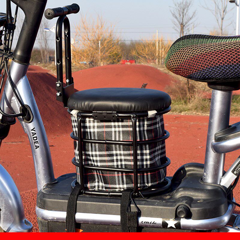 极速电动b车儿童座椅前置储物筐折叠婴儿小孩机车电动车宝宝安全