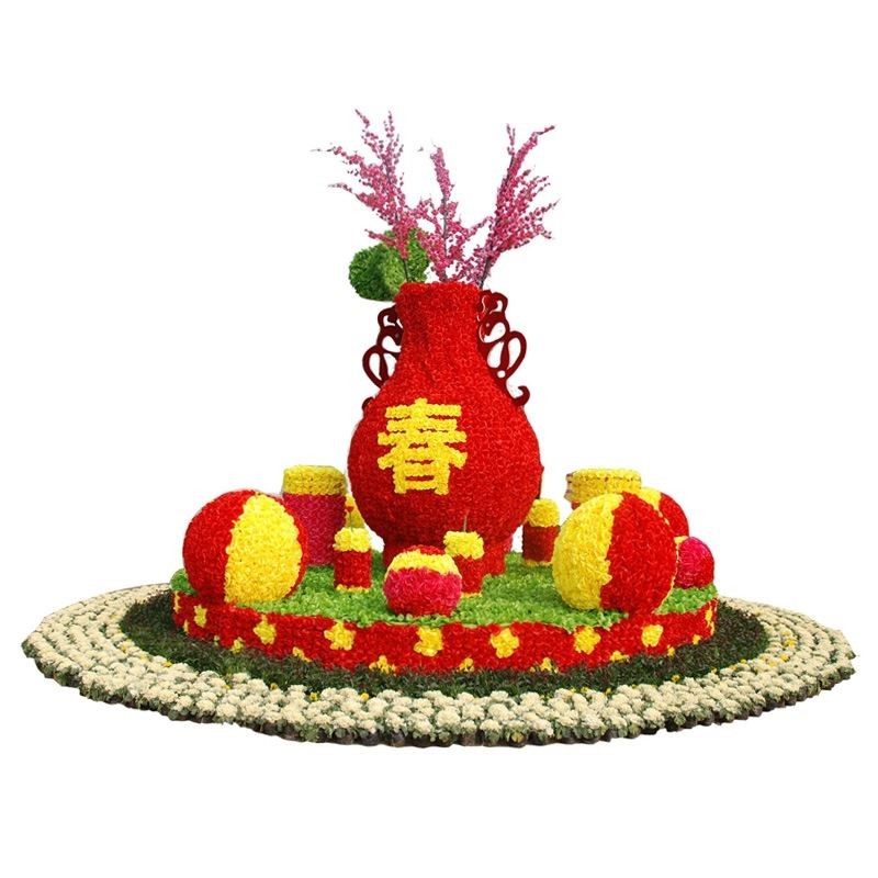 极速绿雕工艺品制作大o型仿真大型网红打卡点定制落地摆件市政落