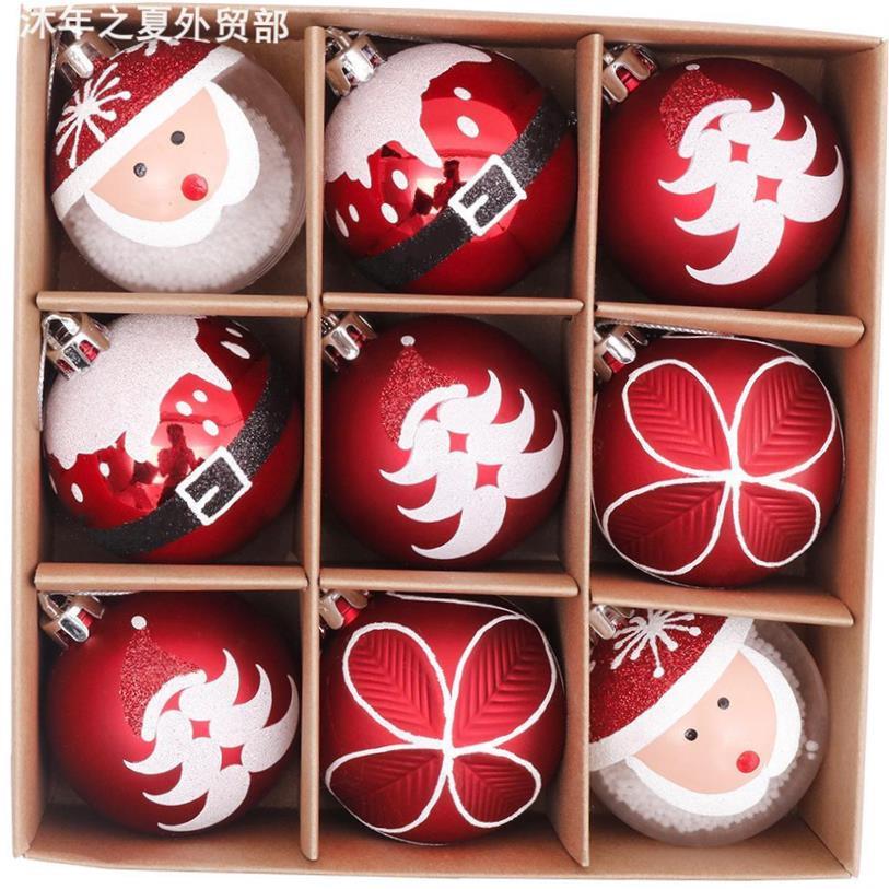 6CM 9pcs Christmas Ball Decoration Pendant圣诞球圣诞树挂件
