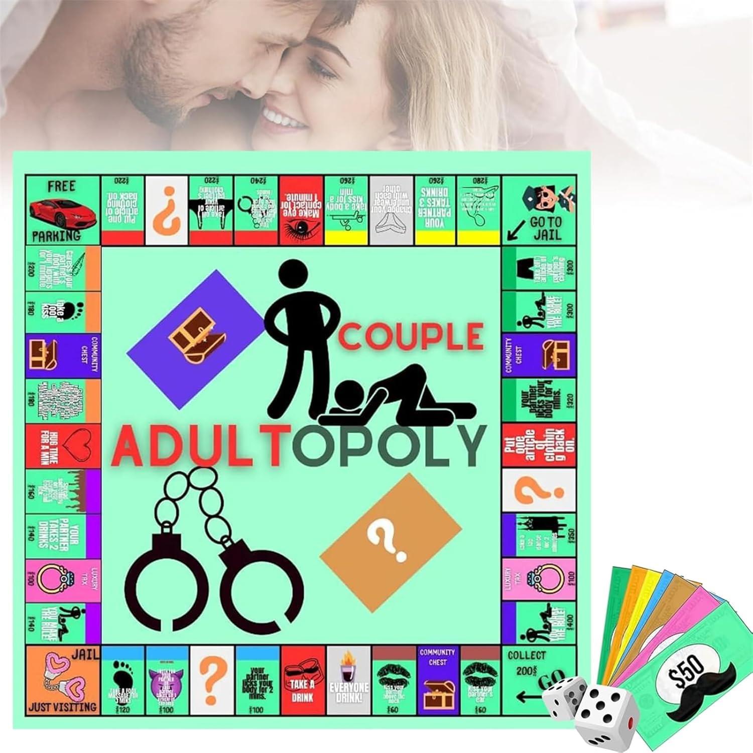 Couple Adultopoly Board Game Night Card Props  for Adult棋盘