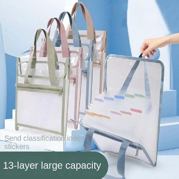 PET Document Storage Pouch Large Capacity 13 Layer