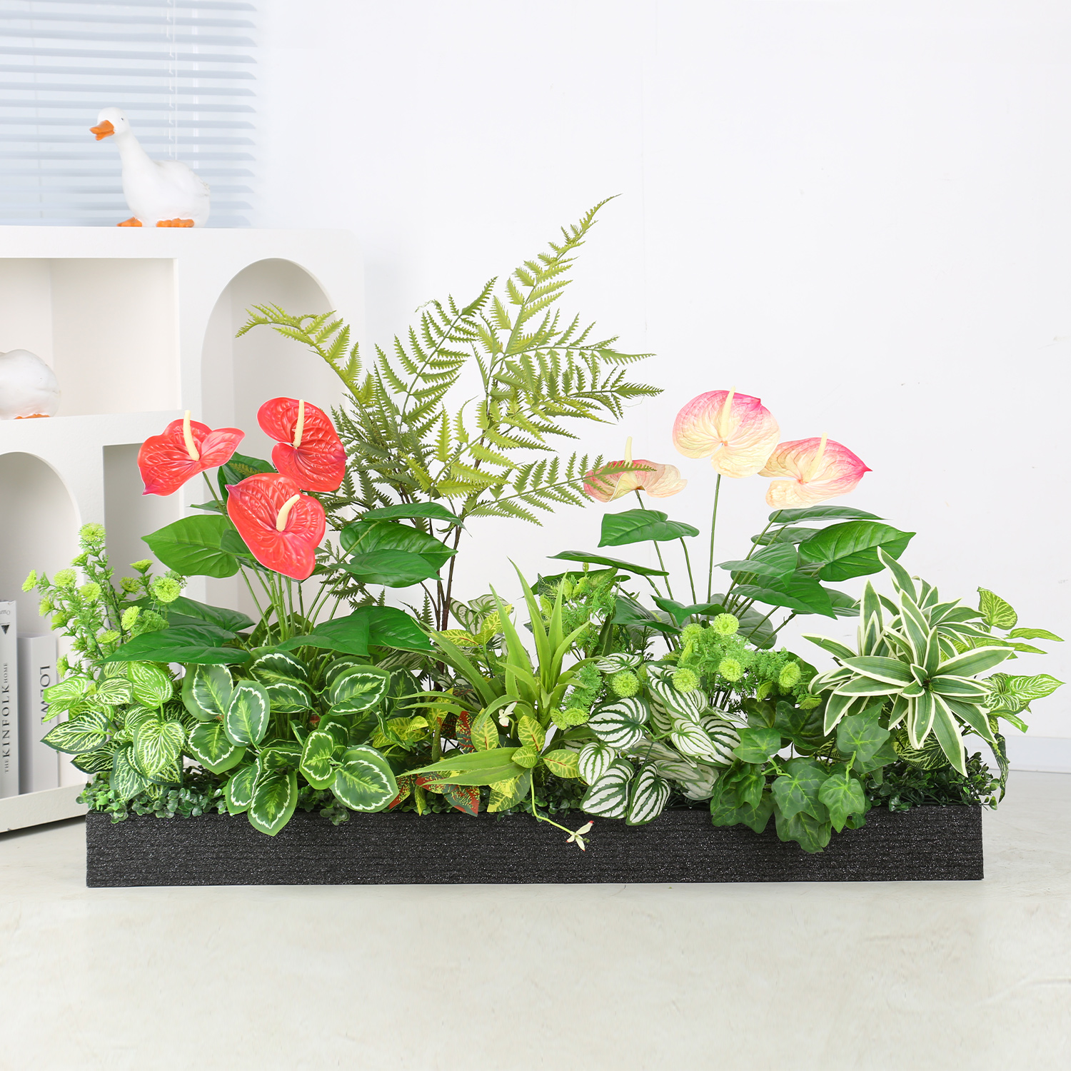 仿真绿植隔断造景装饰假花植物摆设花槽花箱仿生塑料景观栅栏布置