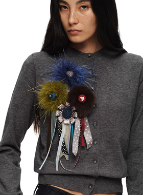 oinimi 手工系列 “毛绒绒”奇趣徽章胸花 多种材质胸针 百搭利器