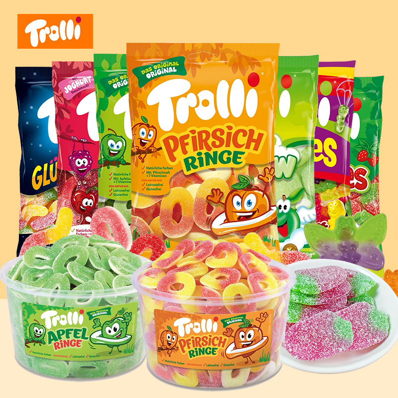 清仓特价超酸软糖德国trolli口力酸砂糖橡皮糖QQ糖夹心糖棉花糖