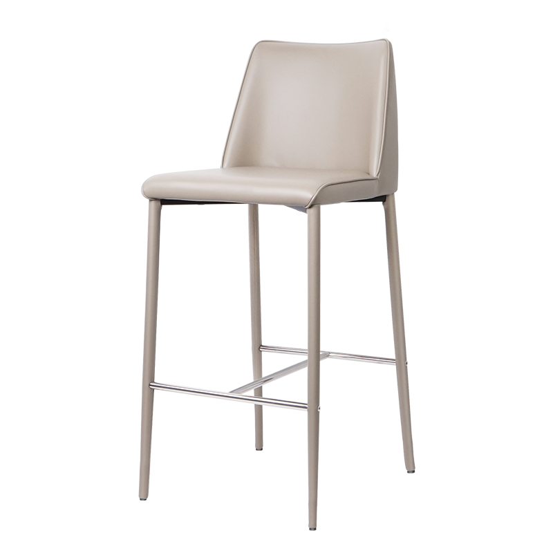 意式极简吧台椅55cm轻奢金属铁艺高脚椅吧台凳酒吧椅岛台椅子769