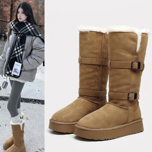 厚底长筒雪地靴女东家加厚保暖