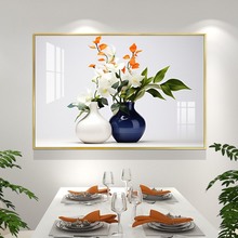 现代简约小清新餐厅装饰画高级感北欧轻奢挂画饭厅画书房卧室壁画