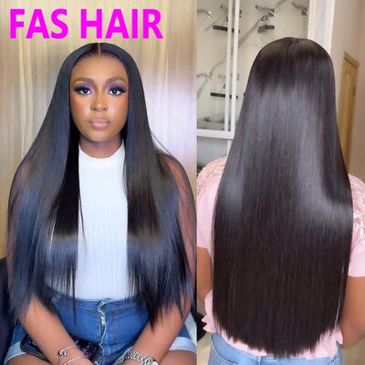 Vietnamese真人发Human Hair SDD头套Bone Straight 13x4 Wig非洲