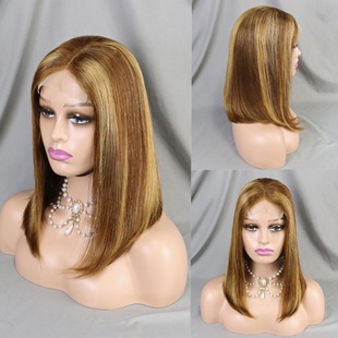 Brazilian 4*4 Closure Straight Bob 12inch 200%density Human