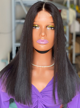 2X6 Kim K DD bone Straight human hair wigs真人发humanhairwig
