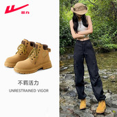 新款 爆款 英伦风大黄靴工装 回力马丁靴女冬季 短靴厚底登山靴子女款