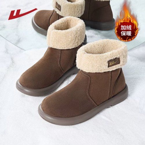 回力雪地靴女鞋加绒加厚保暖棉鞋
